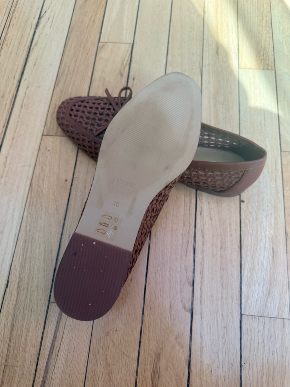 J Crew Woven Leather Loafers - Brown - Picture 4 of 4